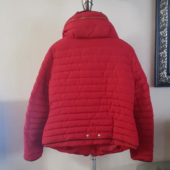 Zara Red Puffer Jacket - Picture 12 of 16